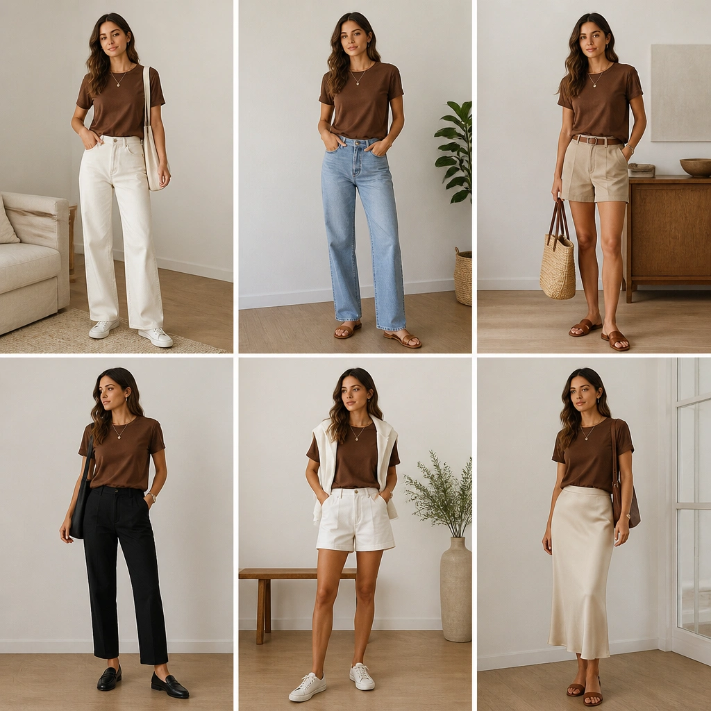 Easy Brown T-Shirt Outfit Ideas for Beginners
